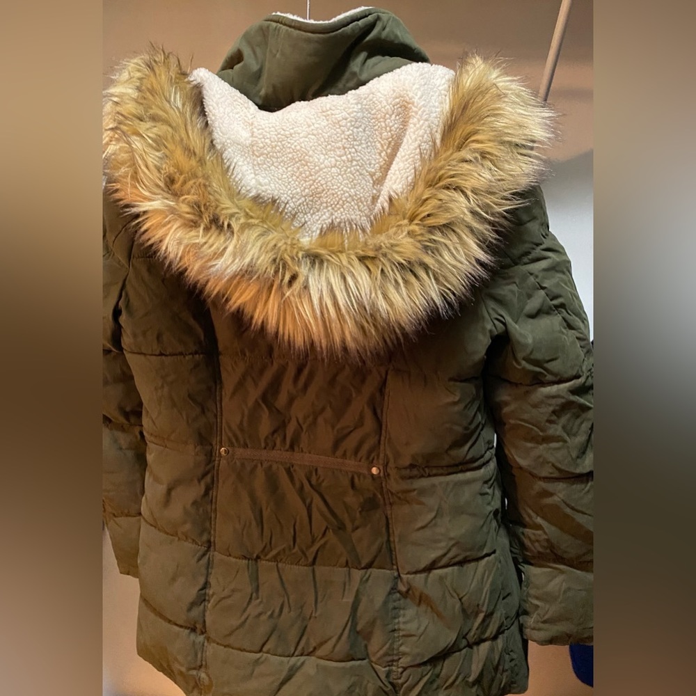 Hunter green winter coat - Picture 3 of 4